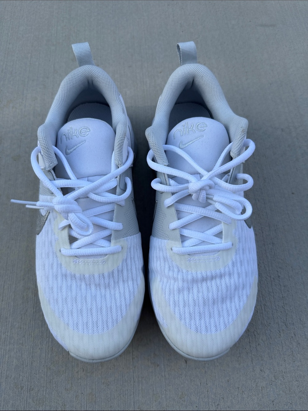 Nike All-White Mesh Running Shoes